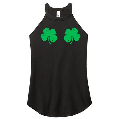 Shamrock Boobs Irish St Patricks Day Women’s Perfect Tri Rocker Tank