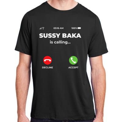 Sussy Baka Is Calling Funny Phone Meme Adult ChromaSoft Performance T-Shirt