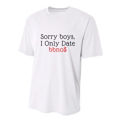 Sorry B.o.y.s I Only Date Bbno$ Youth Performance Sprint T-Shirt