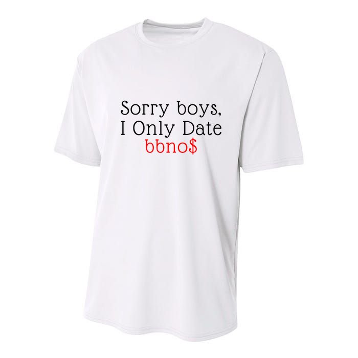 Sorry B.o.y.s I Only Date Bbno$ Youth Performance Sprint T-Shirt
