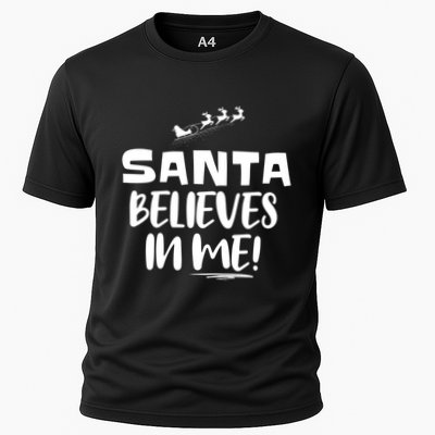 Santa Believes In Me! S Christmas Quote Gift Performance Shirt
