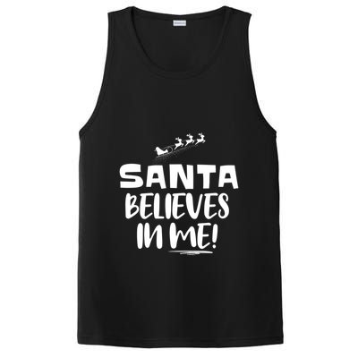 Santa Believes In Me! S Christmas Quote Gift PosiCharge Competitor Tank
