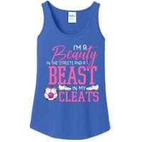 Soccer Beauty In The Street Beast In My Cleats Gift Ladies Essential Tank