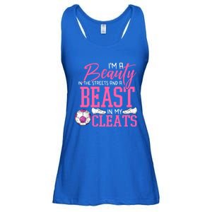 Soccer Beauty In The Street Beast In My Cleats Gift Ladies Essential Flowy Tank