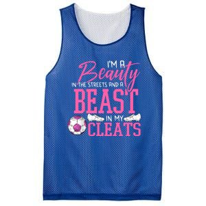 Soccer Beauty In The Street Beast In My Cleats Gift Mesh Reversible Basketball Jersey Tank