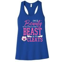 Soccer Beauty In The Street Beast In My Cleats Gift Women's Racerback Tank