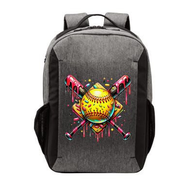 Softball Bat Ice Cream Dripping Baseball Home Plate Drip Vector Backpack
