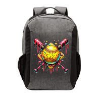 Softball Bat Ice Cream Dripping Baseball Home Plate Drip Vector Backpack