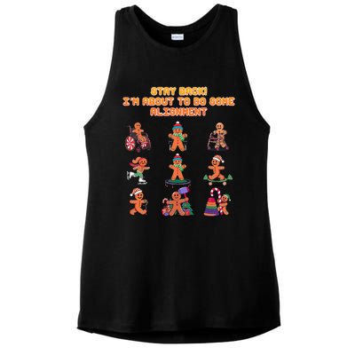 Stay Back Im About To Do Some Alignment Funny Chiropractor Ladies PosiCharge Tri-Blend Wicking Tank