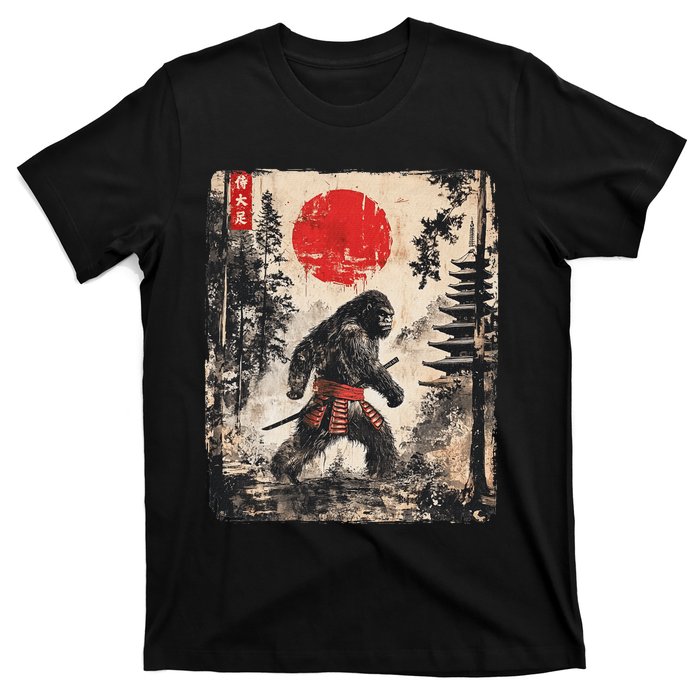 Samurai Bigfoot Japanese Vintage Graphic Ukiyo E Art T-Shirt