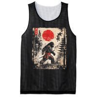 Samurai Bigfoot Japanese Vintage Graphic Ukiyo E Art Mesh Reversible Basketball Jersey Tank