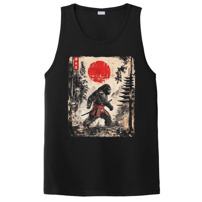 Samurai Bigfoot Japanese Vintage Graphic Ukiyo E Art PosiCharge Competitor Tank