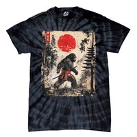 Samurai Bigfoot Japanese Vintage Graphic Ukiyo E Art Tie-Dye T-Shirt