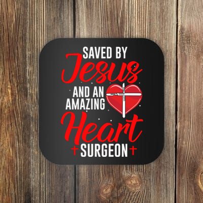 Saved By Jesus Open Heart Surgery Bypass Surgery Survivor Cool Gift Coaster