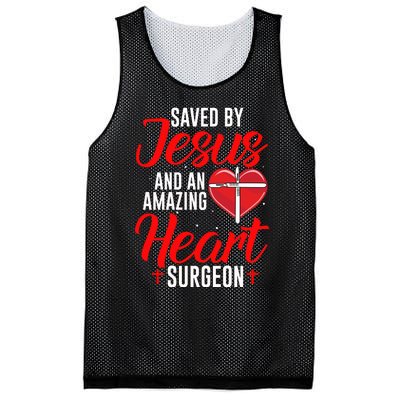 Saved By Jesus Open Heart Surgery Bypass Surgery Survivor Cool Gift Mesh Reversible Basketball Jersey Tank