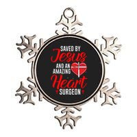 Saved By Jesus Open Heart Surgery Bypass Surgery Survivor Cool Gift Metallic Star Ornament