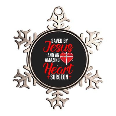 Saved By Jesus Open Heart Surgery Bypass Surgery Survivor Cool Gift Metallic Star Ornament