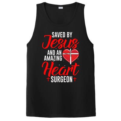 Saved By Jesus Open Heart Surgery Bypass Surgery Survivor Cool Gift PosiCharge Competitor Tank