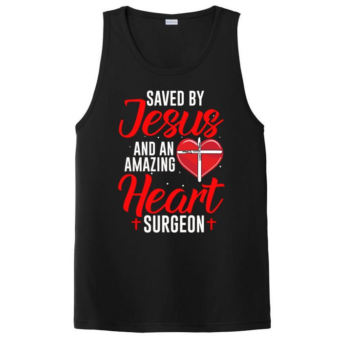 Saved By Jesus Open Heart Surgery Bypass Surgery Survivor Cool Gift PosiCharge Competitor Tank