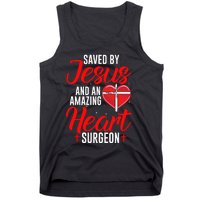 Saved By Jesus Open Heart Surgery Bypass Surgery Survivor Cool Gift Tank Top