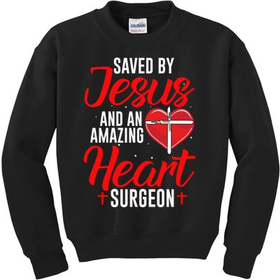 Saved By Jesus Open Heart Surgery Bypass Surgery Survivor Cool Gift Kids Sweatshirt