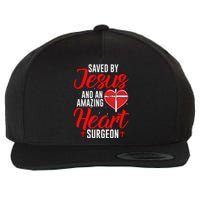 Saved By Jesus Open Heart Surgery Bypass Surgery Survivor Cool Gift Wool Snapback Cap