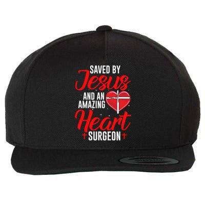 Saved By Jesus Open Heart Surgery Bypass Surgery Survivor Cool Gift Wool Snapback Cap