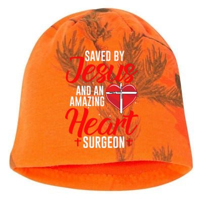 Saved By Jesus Open Heart Surgery Bypass Surgery Survivor Cool Gift Kati - Camo Knit Beanie