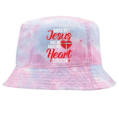 Saved By Jesus Open Heart Surgery Bypass Surgery Survivor Cool Gift Tie-Dyed Bucket Hat