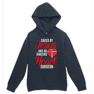 Saved By Jesus Open Heart Surgery Bypass Surgery Survivor Cool Gift Urban Pullover Hoodie