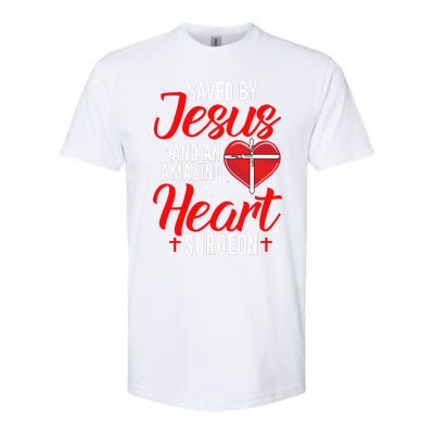 Saved By Jesus Open Heart Surgery Bypass Surgery Survivor Cool Gift Softstyle CVC T-Shirt