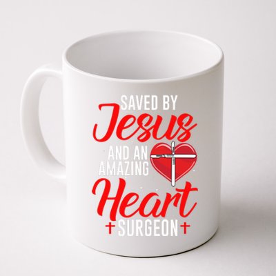 Saved By Jesus Open Heart Surgery Bypass Surgery Survivor Cool Gift Coffee Mug