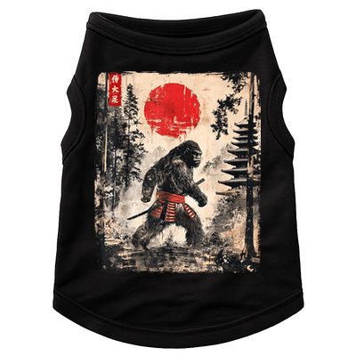 Samurai Bigfoot Japanese Vintage Graphic Ukiyoe Art Funny Doggie Tank