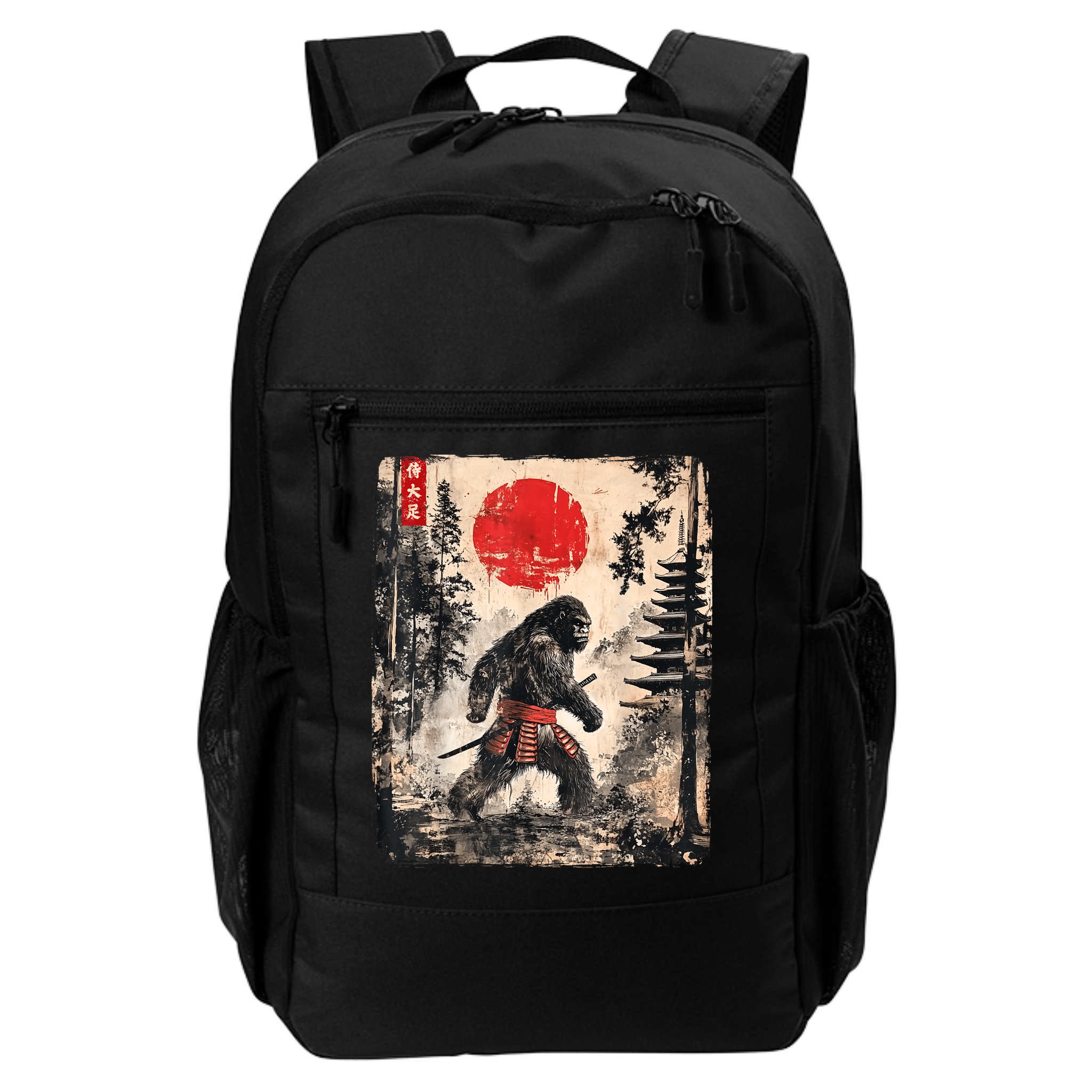 Samurai Bigfoot Japanese Vintage Graphic Ukiyoe Art Funny Backpack