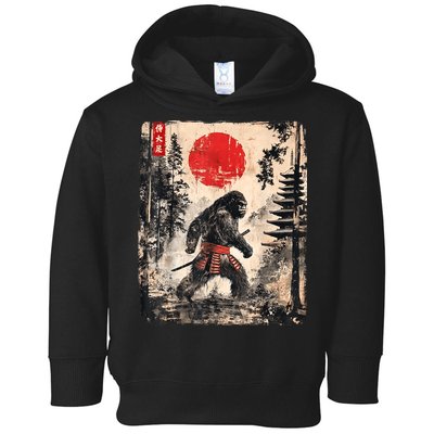 Samurai Bigfoot Japanese Vintage Graphic Ukiyoe Art Funny Toddler Hoodie