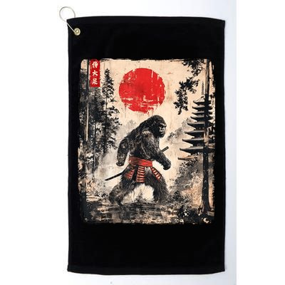 Samurai Bigfoot Japanese Vintage Graphic Ukiyoe Art Funny Golf Towel
