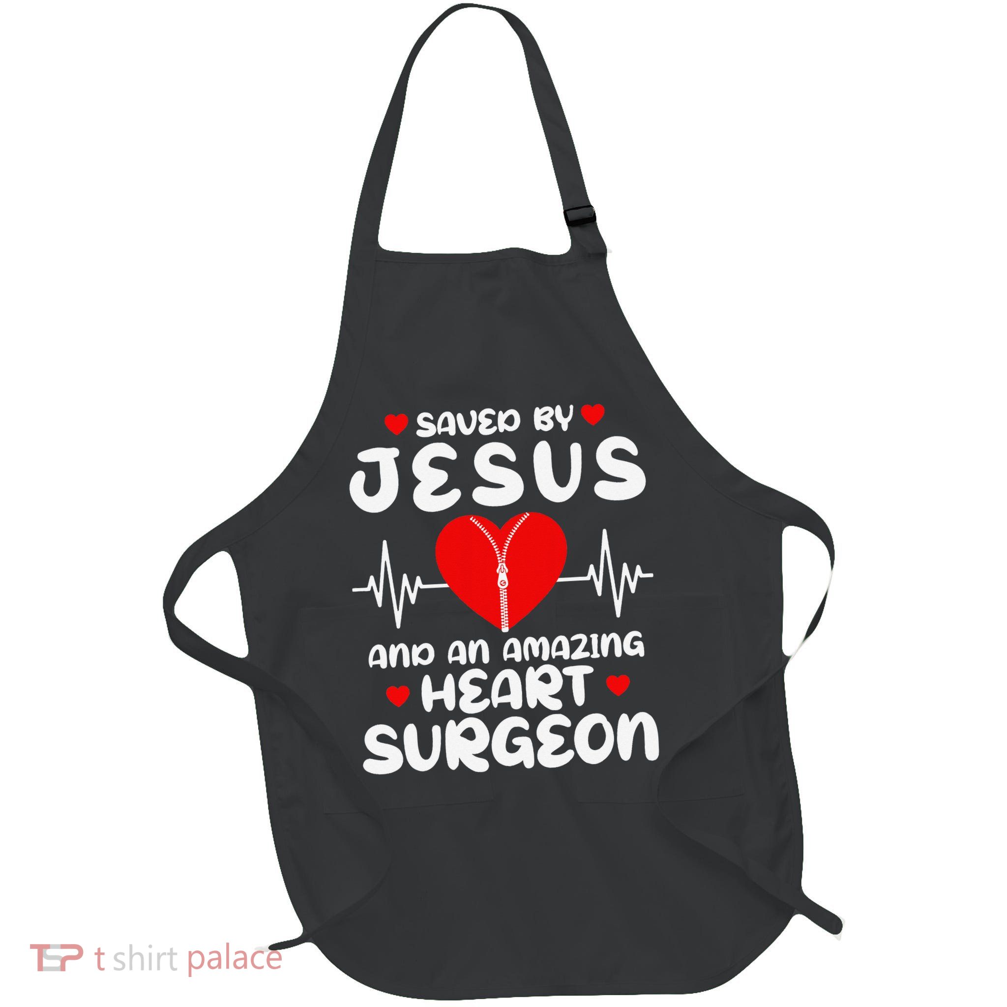 Saved By Jesus And An Amazing Heart Surgeon Faith Healing Full-Length Apron With Pockets