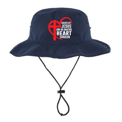 Saved By Jesus And An Amazing Heart Surgeon Christian Faith Bucket Hat