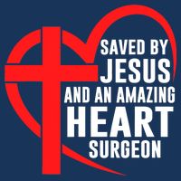 Saved By Jesus And An Amazing Heart Surgeon Christian Faith Drawstring Bag