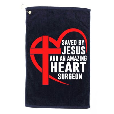 Saved By Jesus And An Amazing Heart Surgeon Christian Faith Golf Towel