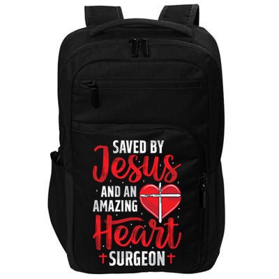 Saved By Jesus Open Heart Surgery Bypass Surgery Survivor Cool Gift Impact Tech Backpack