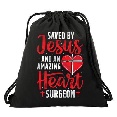 Saved By Jesus Open Heart Surgery Bypass Surgery Survivor Cool Gift Drawstring Bag