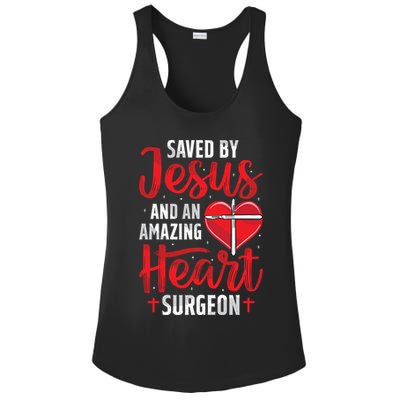 Saved By Jesus Open Heart Surgery Bypass Surgery Survivor Cool Gift Ladies PosiCharge Competitor Racerback Tank