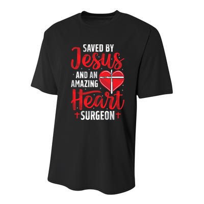 Saved By Jesus Open Heart Surgery Bypass Surgery Survivor Cool Gift Youth Performance Sprint T-Shirt