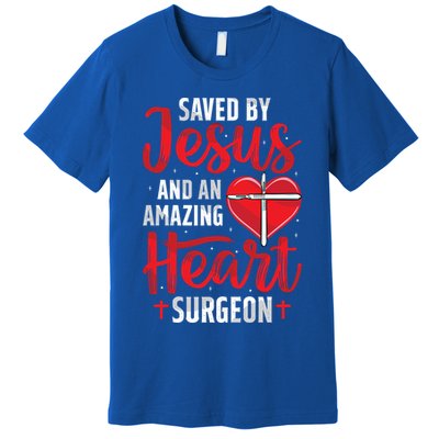 Saved By Jesus Open Heart Surgery Bypass Surgery Survivor Cool Gift Premium T-Shirt