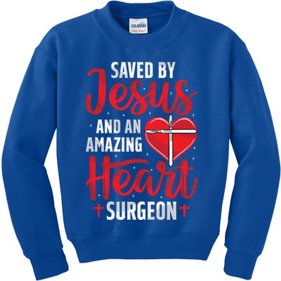 Saved By Jesus Open Heart Surgery Bypass Surgery Survivor Cool Gift Kids Sweatshirt