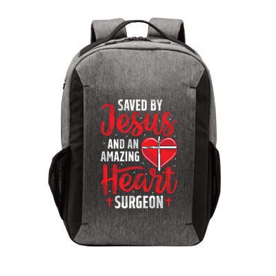 Saved By Jesus Open Heart Surgery Bypass Surgery Survivor Cool Gift Vector Backpack
