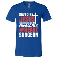 Saved By Jesus And An Amazing Heart Surgeon Bypass Surgery Great Gift V-Neck T-Shirt