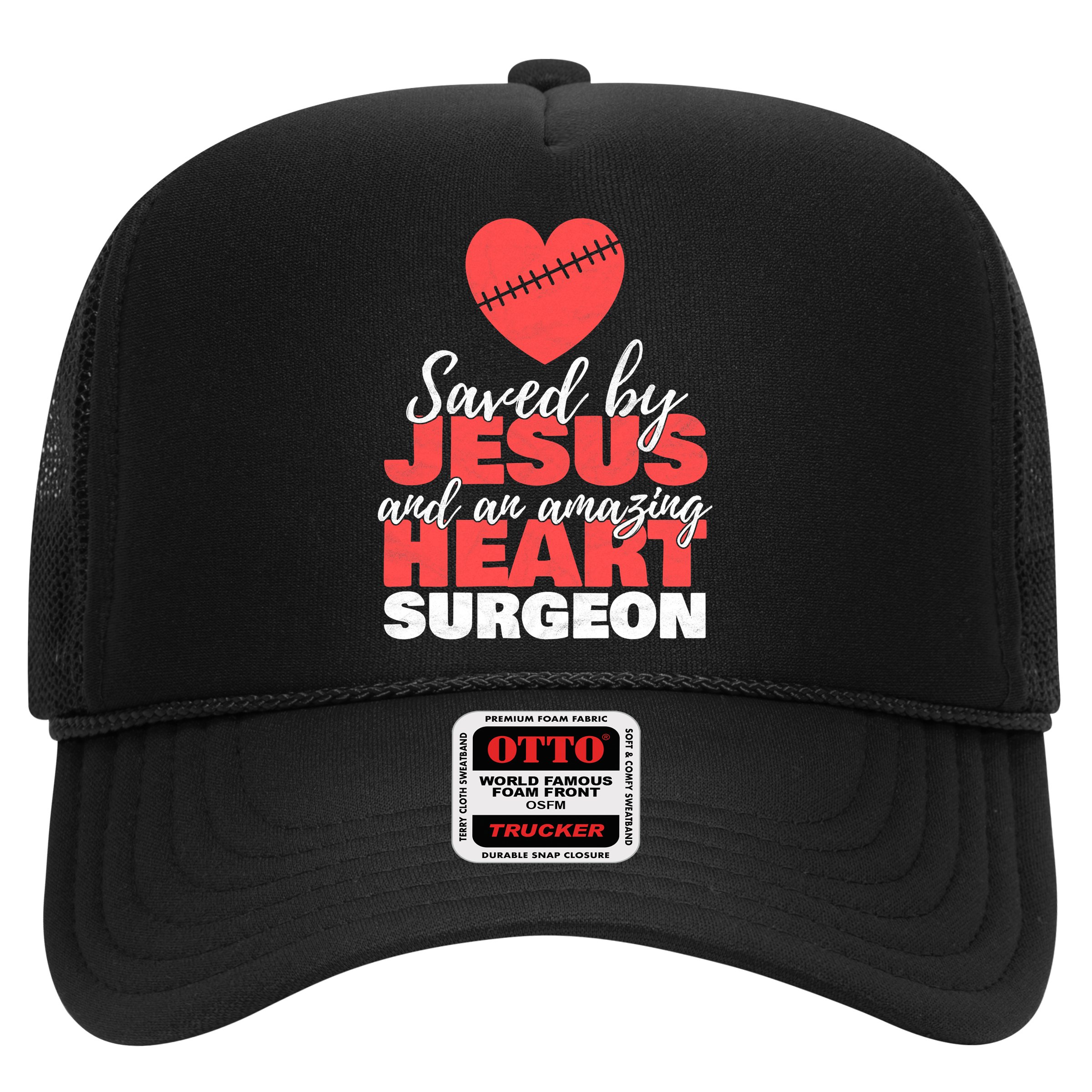 Saved By Jesus Heart Surgeon Surgery Survivor Hat