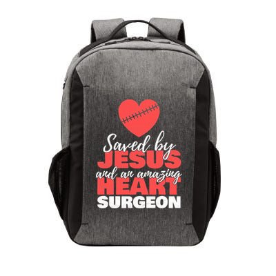 Saved By Jesus Heart Surgeon Surgery Survivor Vector Backpack